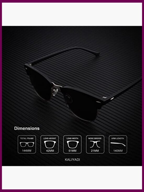 Polarized Semi-Rimless Sunglasses with Metal Frame UV400 Protection main image 4
